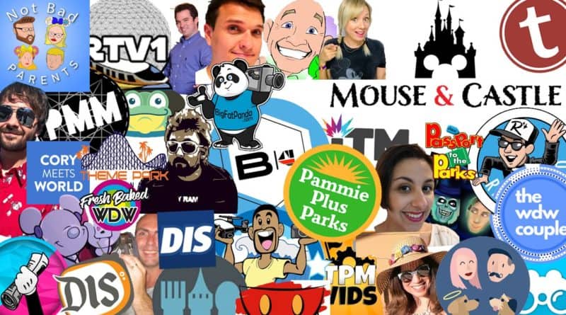 Disney Vlogger collage of logos | Mouse and Castle